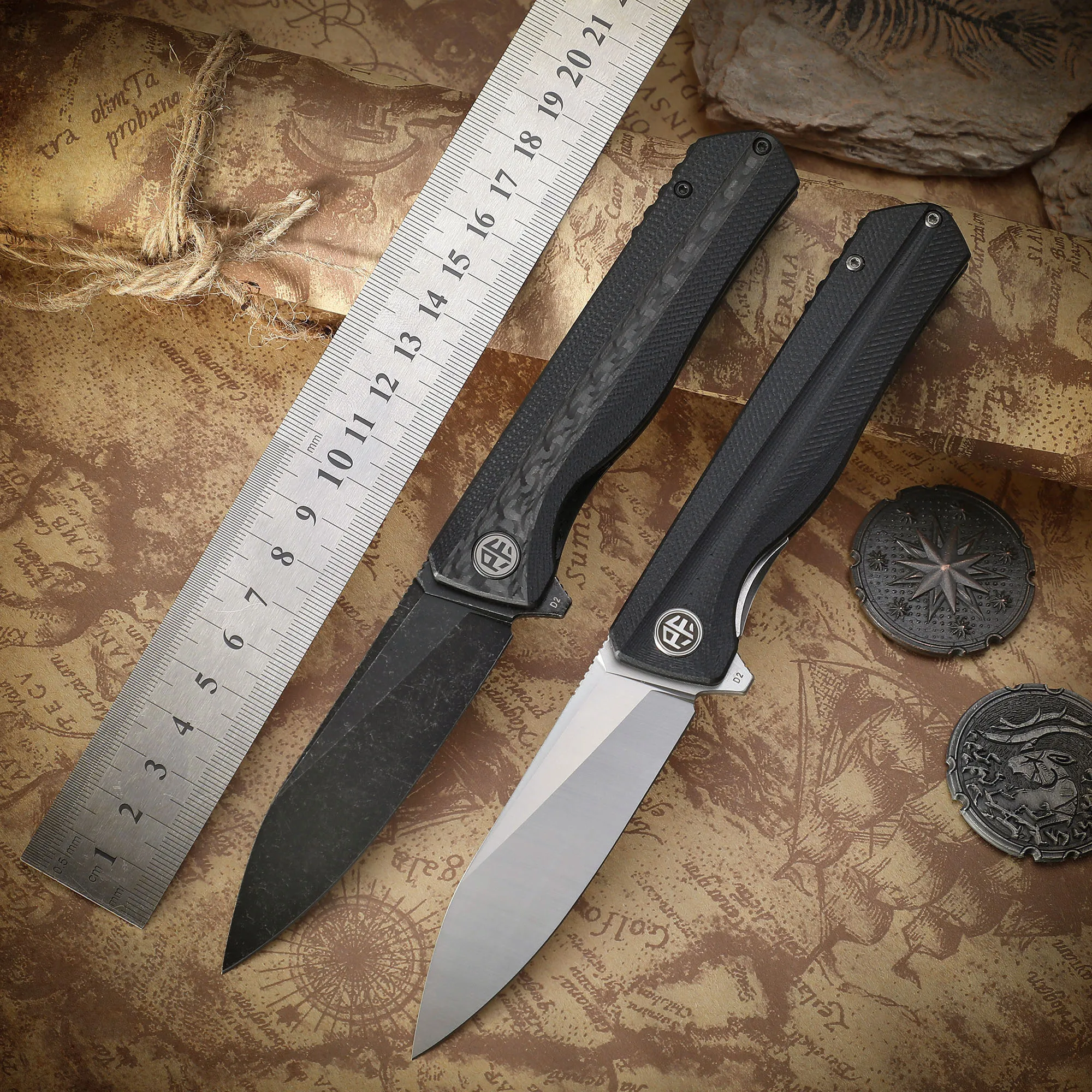Petrified Fish PF818 Carbon Fiber G10 Handle D2 Steel Folding Hunting Knife Outdoor Camping Survival EDC Tool pocket knives
Petrified Fish PF818 Carbon Fiber G10 Handle D2 Steel Folding Hunting Knife Outdoor Camping Survival EDC Tool pocket knives