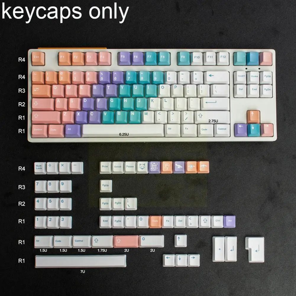 Механические клавиатуры 138 клавиш Clone Keycap Rainbow PBT DYE-SUB Profile для GH60/GK61/GK64/84/87/96/104/108/980 Y7H3
Механические клавиатуры 138 клавиш Clone Keycap Rainbow PBT DYE-SUB Profile для GH60/GK61/GK64/84/87/96/104/108/980 Y7H3
