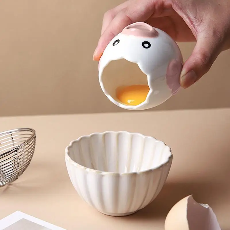 Egges White Yolk Separator Tool Chicken Egg Yolk White Separator Ceramic Cartoon Chick Egg Separator Kitchen Gadgets
Egges White Yolk Separator Tool Chicken Egg Yolk White Separator Ceramic Cartoon Chick Egg Separator Kitchen Gadgets
