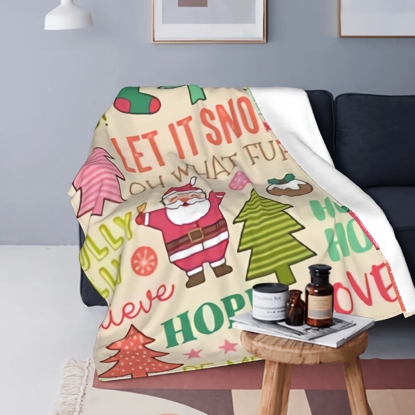 Cute Santa Claus Throw Blanket Pine Tress And Socks Ultra Soft Flannel Blanket Bedding for All Season Traveling Camping Home
Cute Santa Claus Throw Blanket Pine Tress And Socks Ultra Soft Flannel Blanket Bedding for All Season Traveling Camping Home