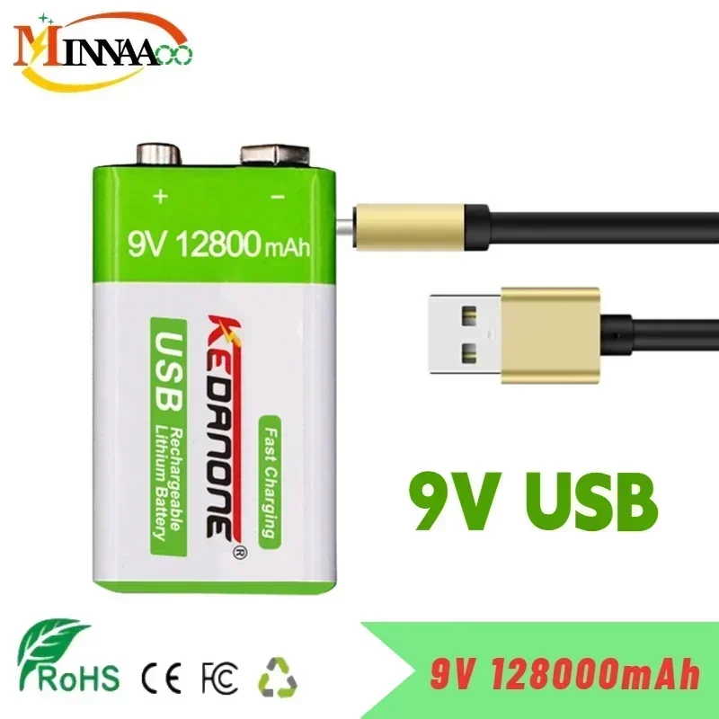 9V 12800mah Rechargeable Usb Battery Micro Remote Control Lithium Battery Is Used For Multimeter Microphone Toy Remote Control
9V 12800mah Rechargeable Usb Battery Micro Remote Control Lithium Battery Is Used For Multimeter Microphone Toy Remote Control