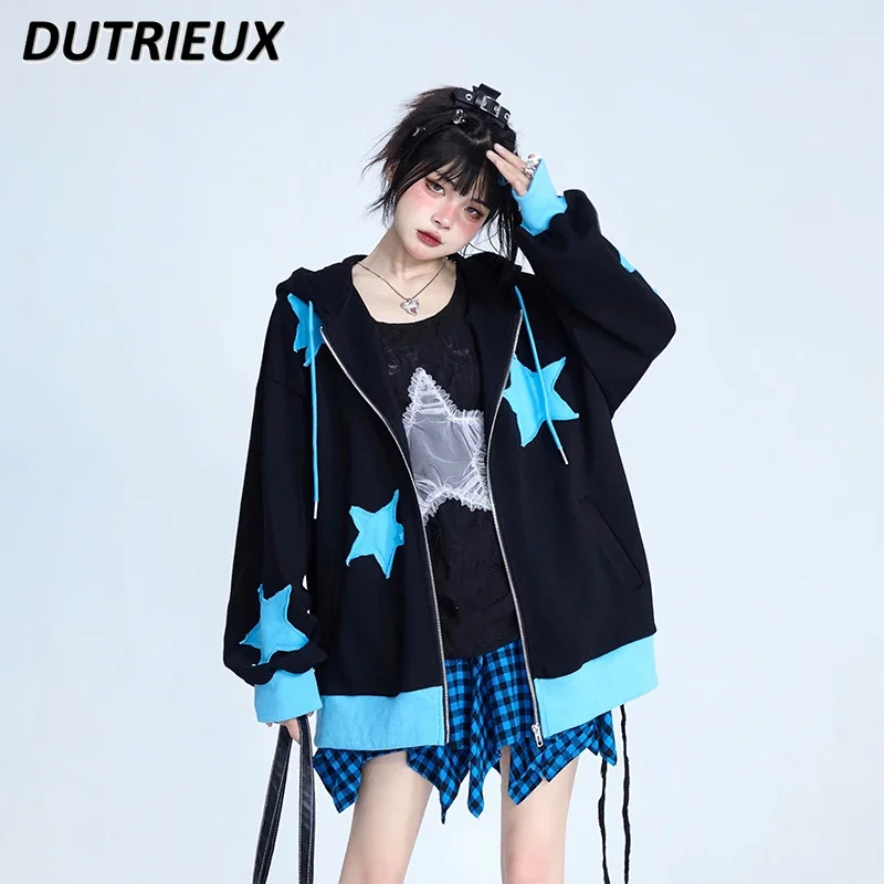 Stitching Long-Sleeved Zipper Sweatshirt Jacket Women's Autumn Winter Design Stitching Contrast Color Patch Hooded Cardigan Coat
Stitching Long-Sleeved Zipper Sweatshirt Jacket Women's Autumn Winter Design Stitching Contrast Color Patch Hooded Cardigan Coat