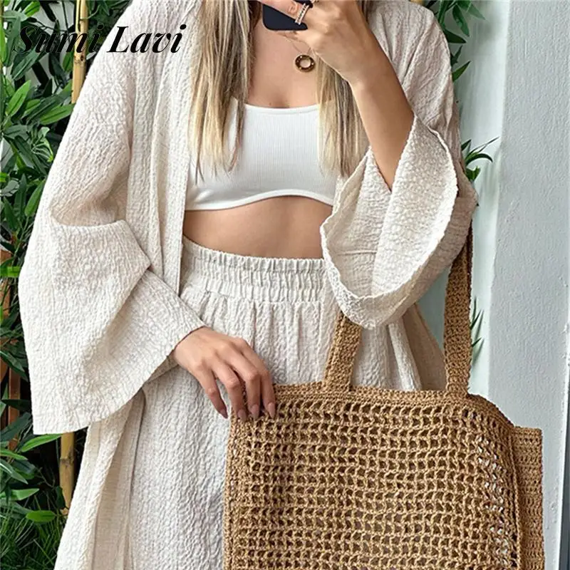 2023 Autumn Fashion Straight Leg Pants Two Piece Sets Casual Lady Solid Color Shirt Set Elegant Women Loose Cardigan Set Outfits
2023 Autumn Fashion Straight Leg Pants Two Piece Sets Casual Lady Solid Color Shirt Set Elegant Women Loose Cardigan Set Outfits