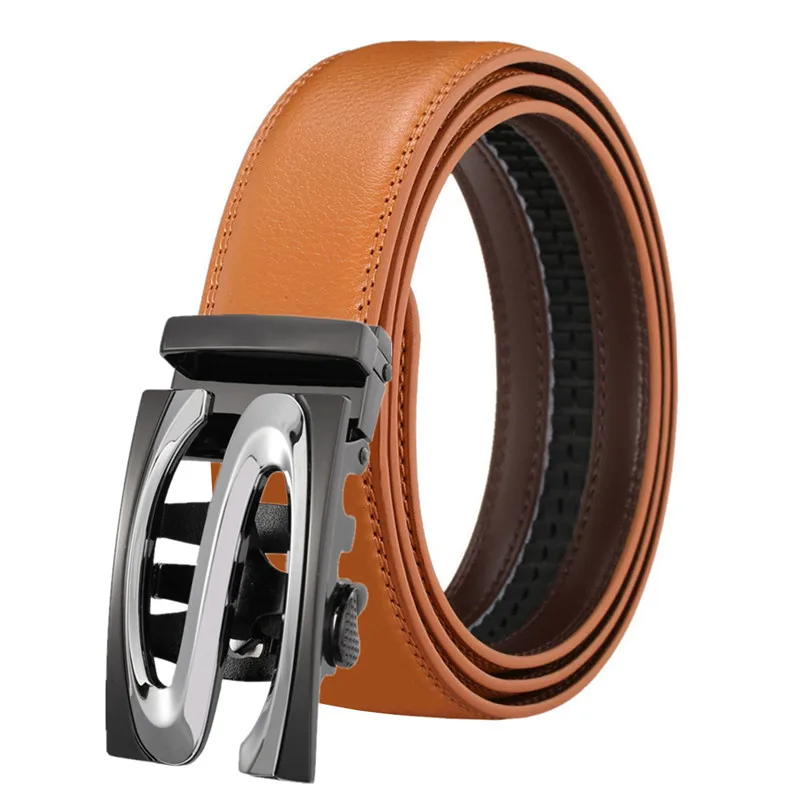 LannyQveen Men's automatic buckle belt genuine leather belt for men with two layers of cowhide 
LannyQveen Men's automatic buckle belt genuine leather belt for men with two layers of cowhide
