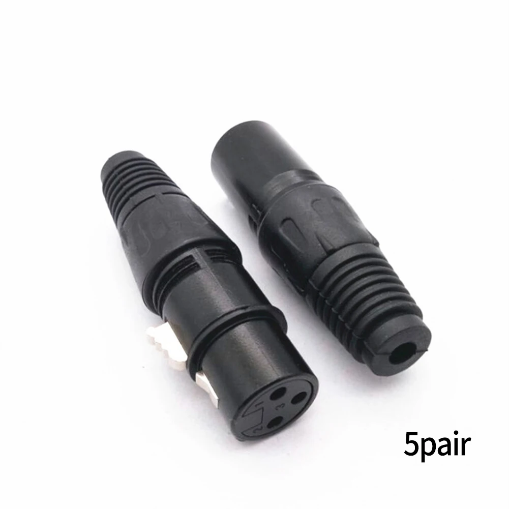 5Pairs Microphone Audio Cable Connectors XLR DMX 3-Pin Male&Female MIC Snake Plug For Microphone Connecting Cable Terminals
5Pairs Microphone Audio Cable Connectors XLR DMX 3-Pin Male&Female MIC Snake Plug For Microphone Connecting Cable Terminals
