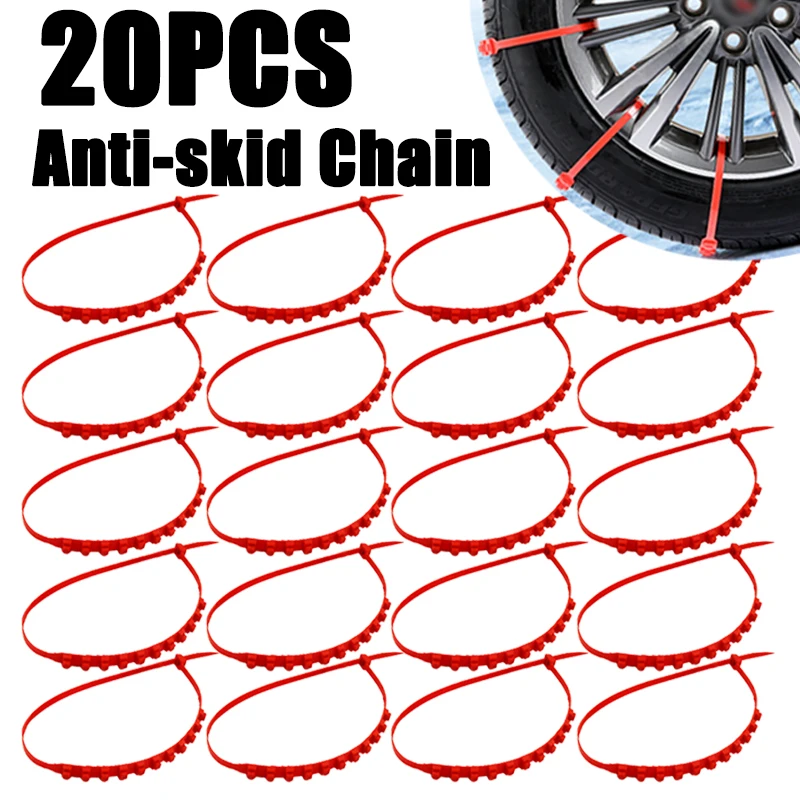 

Winter Car Snow Chain Antiskid Car Motorcycle Outdoor Snow Tire Emergency Anti-Skid Tyre Chains Auto Accessories 5/10/20/40Pcs