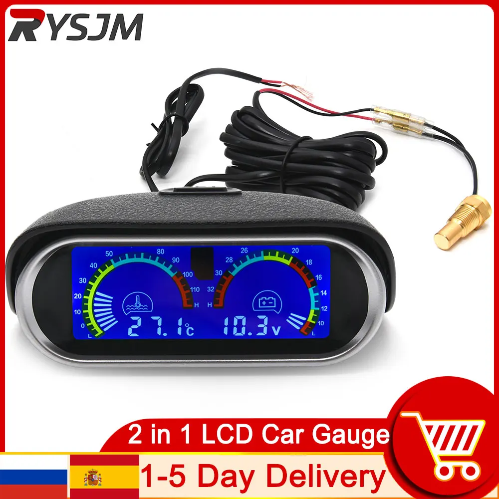 universal 2 in 1 LCD Car Digital Water Temp Gauge Voltmeter auto motorcycle water temperature sensor 10mm 12V 24V Volt meter
universal 2 in 1 LCD Car Digital Water Temp Gauge Voltmeter auto motorcycle water temperature sensor 10mm 12V 24V Volt meter