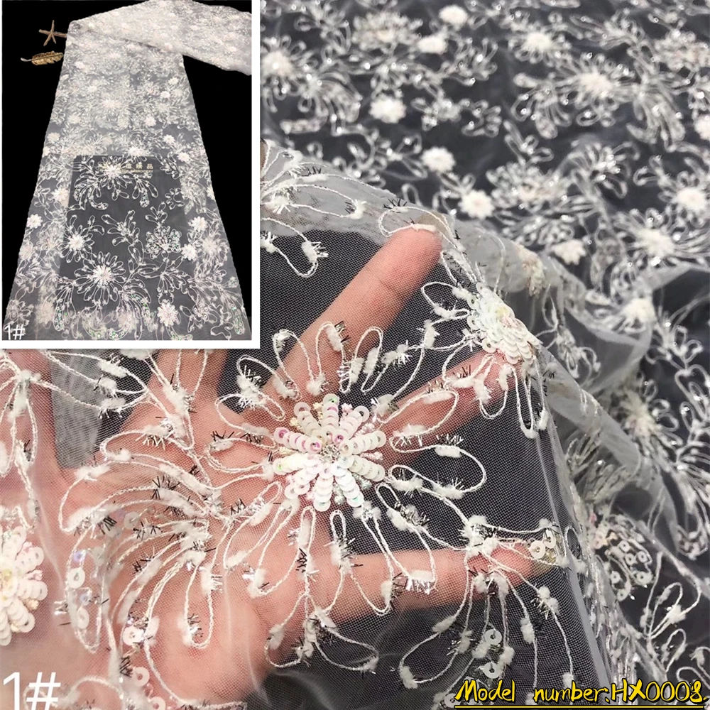 OEMG African Lace Fabric 2022 High Quality French Mesh Lace Fabric With Sequins Nigerian Lace Fabrics For Wedding Dress HX0008
OEMG African Lace Fabric 2022 High Quality French Mesh Lace Fabric With Sequins Nigerian Lace Fabrics For Wedding Dress HX0008