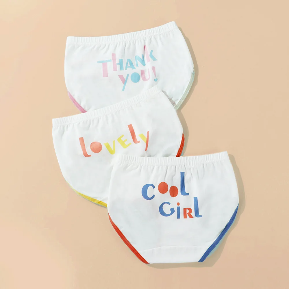 3pcs Kid Brief Underwear Girls Short Panties Letter Painting Underpants Size 100-160 Children Cotton Soft Thin Briefs
3pcs Kid Brief Underwear Girls Short Panties Letter Painting Underpants Size 100-160 Children Cotton Soft Thin Briefs