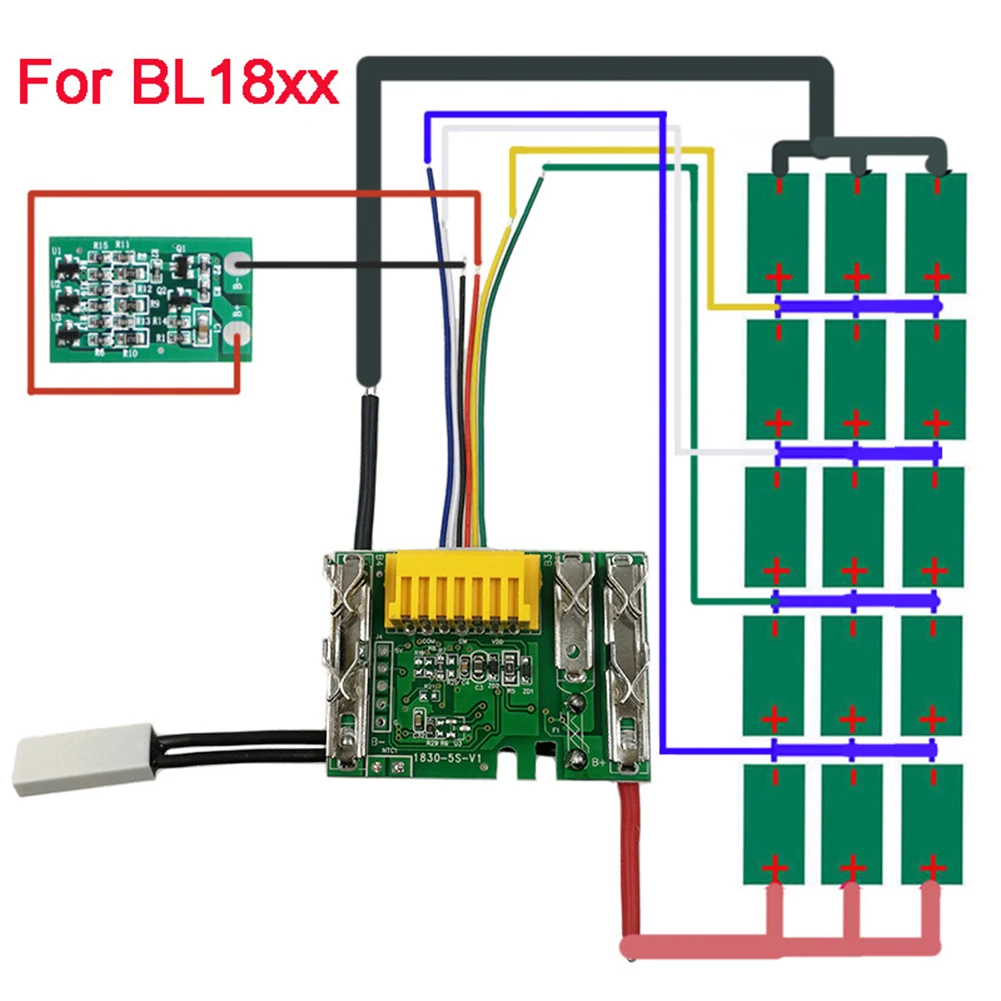 1 Pc PCB Circuit Board/LED Circuit Board BL1830 Li-Ion Battery PCB Protection Circuit Board For 18V 3 6 9Ah Battery Tools
1 Pc PCB Circuit Board/LED Circuit Board BL1830 Li-Ion Battery PCB Protection Circuit Board For 18V 3 6 9Ah Battery Tools