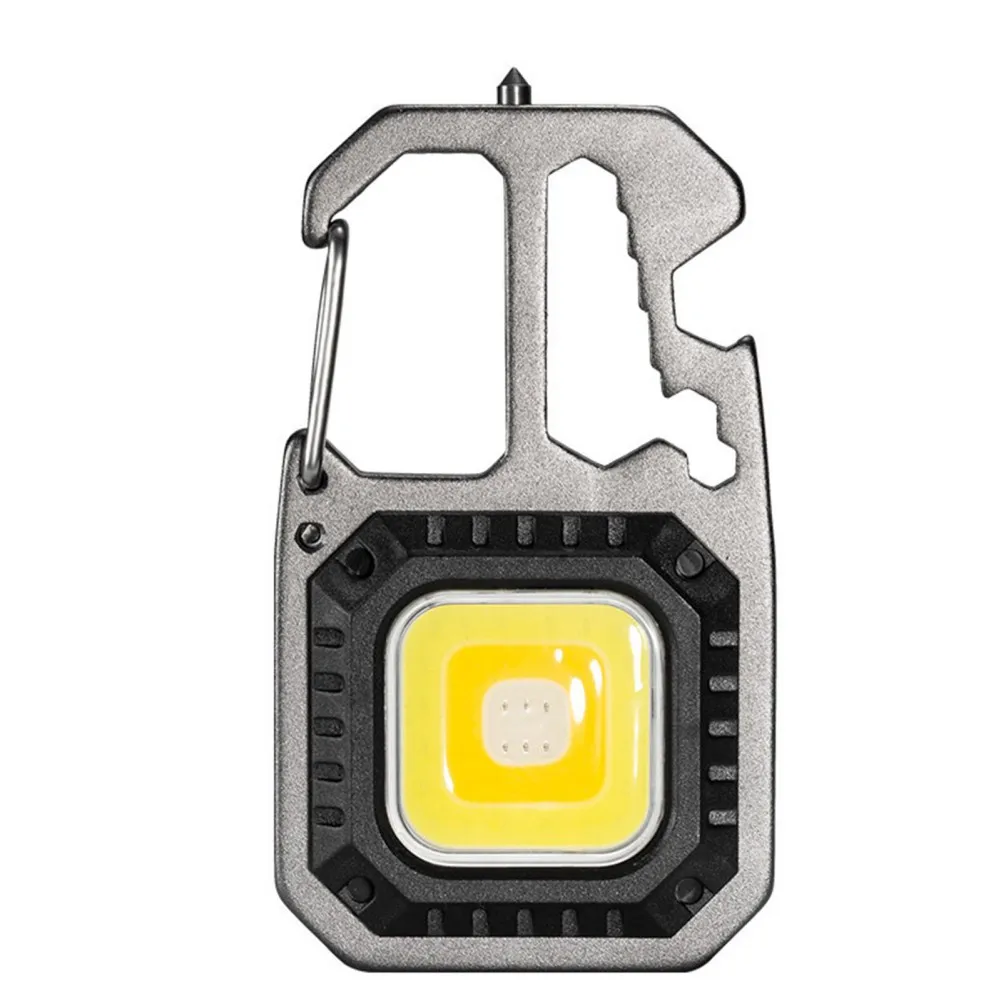 

1PC Keychain Flashlights Camping Hiking Emergency Light Multi-Mode Lighting Screwdriver Bottle Opener Safety Hammer