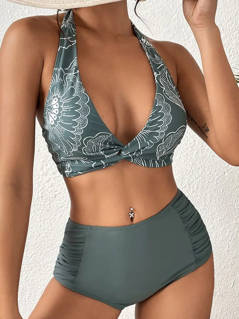 2023 New Sexy High Waist Ruffles Bikini Sets Print Floral Bandeau Swimwear Women Swimsuits Bathing Suit Brazilian biquini
2023 New Sexy High Waist Ruffles Bikini Sets Print Floral Bandeau Swimwear Women Swimsuits Bathing Suit Brazilian biquini