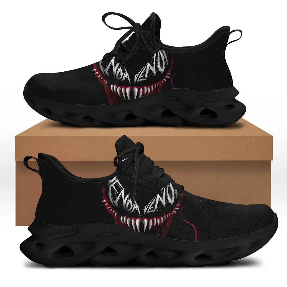 

ELVISWORDS Designer Male Sneakers Venom Pattern Soft Sole Comfortable Breathable Mesh Running Shoes Zapatos Buty Sportowe Meskie