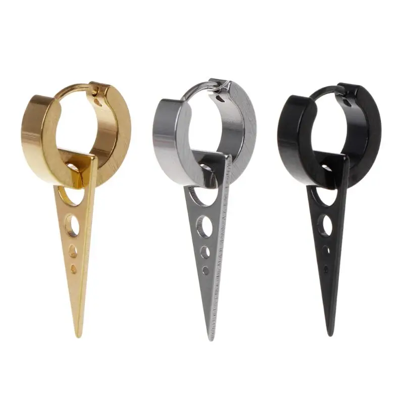 New Design 1pc Punk Earrings Triangle Titanium Steel Fashion Creative Unique Men Women Jewelry Charms Brincos Buckle Pendant
New Design 1pc Punk Earrings Triangle Titanium Steel Fashion Creative Unique Men Women Jewelry Charms Brincos Buckle Pendant