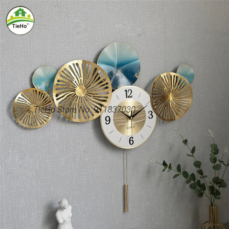 New Chinese Hallway Decoration Metal Wall Clocks Living Room Kitchen Room Wall Decoration Modern Swingable Wall Clock
New Chinese Hallway Decoration Metal Wall Clocks Living Room Kitchen Room Wall Decoration Modern Swingable Wall Clock