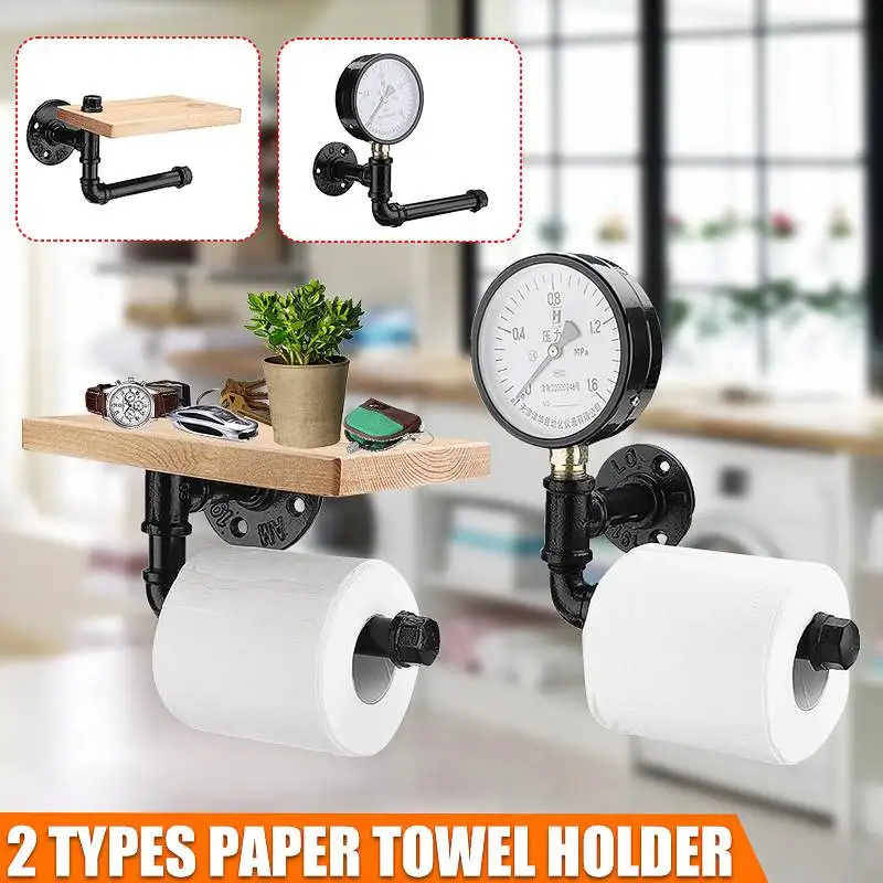 Towel Rack Vintage Handicraft Industrial Wall Mount Wood Storage Shelf Iron Pipe Toilet Tissue Paper Holder Roller Bathroom
Towel Rack Vintage Handicraft Industrial Wall Mount Wood Storage Shelf Iron Pipe Toilet Tissue Paper Holder Roller Bathroom