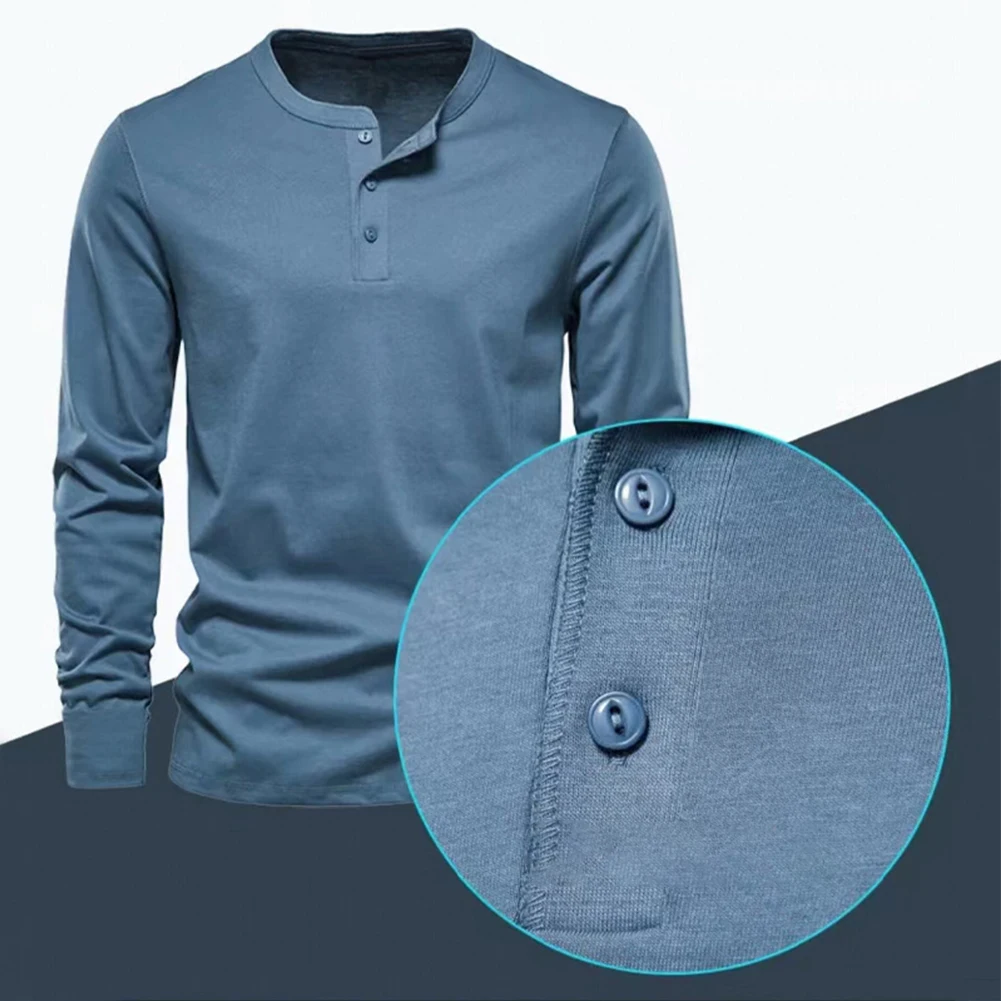 Men Autumn New Solid Color O Neck Long Sleeve Pullover Henley Shirt Casual Loose Top Autumn Vintage Slim Fit Henry Men's Shirt
Men Autumn New Solid Color O Neck Long Sleeve Pullover Henley Shirt Casual Loose Top Autumn Vintage Slim Fit Henry Men's Shirt