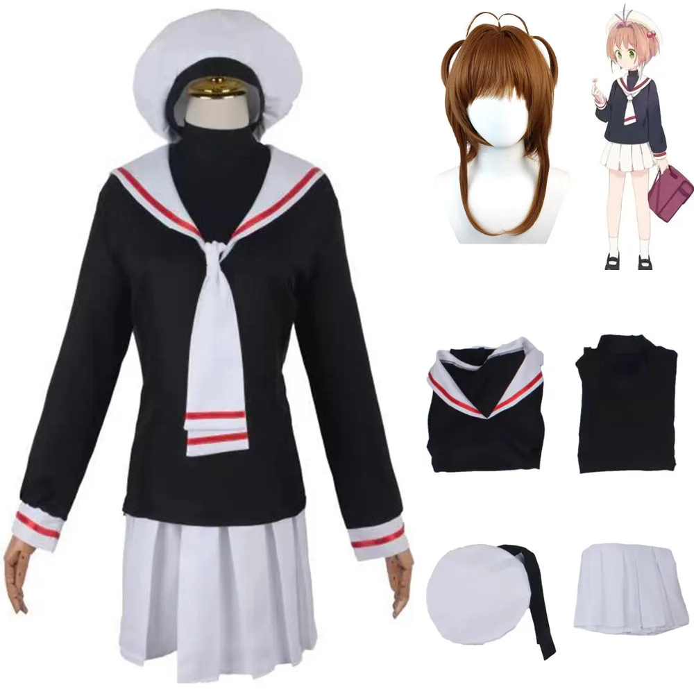 Anime KINOMOTO Cardcaptor Sakura Cosplay Costume Skirt Hat Lining Wig Tie Man Woman Adult Jk Sailor Suit Japanese School Uniform
Anime KINOMOTO Cardcaptor Sakura Cosplay Costume Skirt Hat Lining Wig Tie Man Woman Adult Jk Sailor Suit Japanese School Uniform