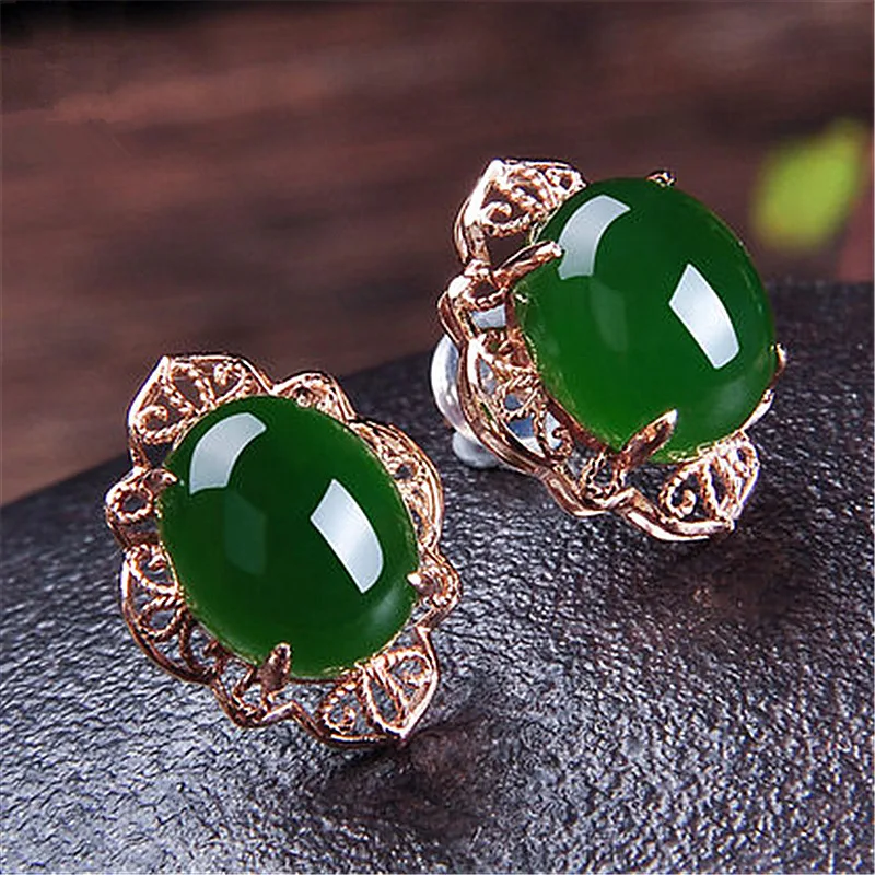 Chinese Natural Jade Green Hand-carved Drop Earrings Fashion Boutique Jewelry Men and Women Earrings Popular Gifts
Chinese Natural Jade Green Hand-carved Drop Earrings Fashion Boutique Jewelry Men and Women Earrings Popular Gifts