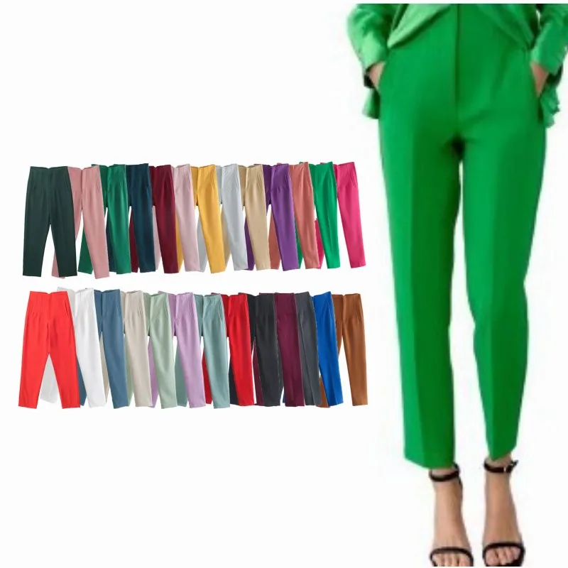 RDMQ 2023 Women Fashion Office Lady Style Fruit Color Straight Long Pants Casual High Waist Zipper Ankle Trousers Chic Pant
RDMQ 2023 Women Fashion Office Lady Style Fruit Color Straight Long Pants Casual High Waist Zipper Ankle Trousers Chic Pant