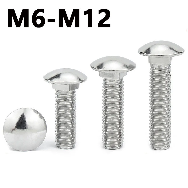 M6M8M10M12 304 Stainless Steel Big Head Carriage Bolt Semi-circle Square Neck Screw Shelf Screw Flat Head Square
M6M8M10M12 304 Stainless Steel Big Head Carriage Bolt Semi-circle Square Neck Screw Shelf Screw Flat Head Square