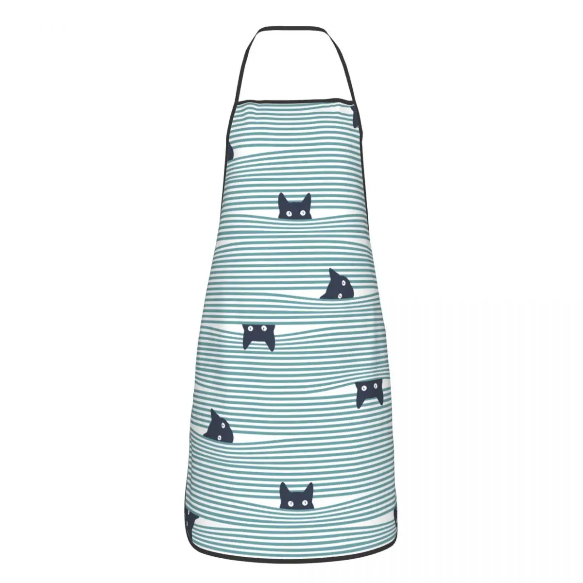 

Cute Cat Cuisine Grill Baking Aprons Polyester Animal Pinafore for Chef Barista Cooking Home Cleaning