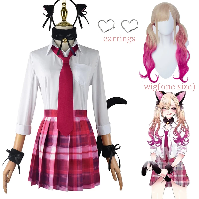 Kitagawa Marin Cat Girl Suit My Dress-Up Darling Anime Cosplay Costume Uniform Jk Dress Wig Earrings Accessory Halloween Outfit
Kitagawa Marin Cat Girl Suit My Dress-Up Darling Anime Cosplay Costume Uniform Jk Dress Wig Earrings Accessory Halloween Outfit