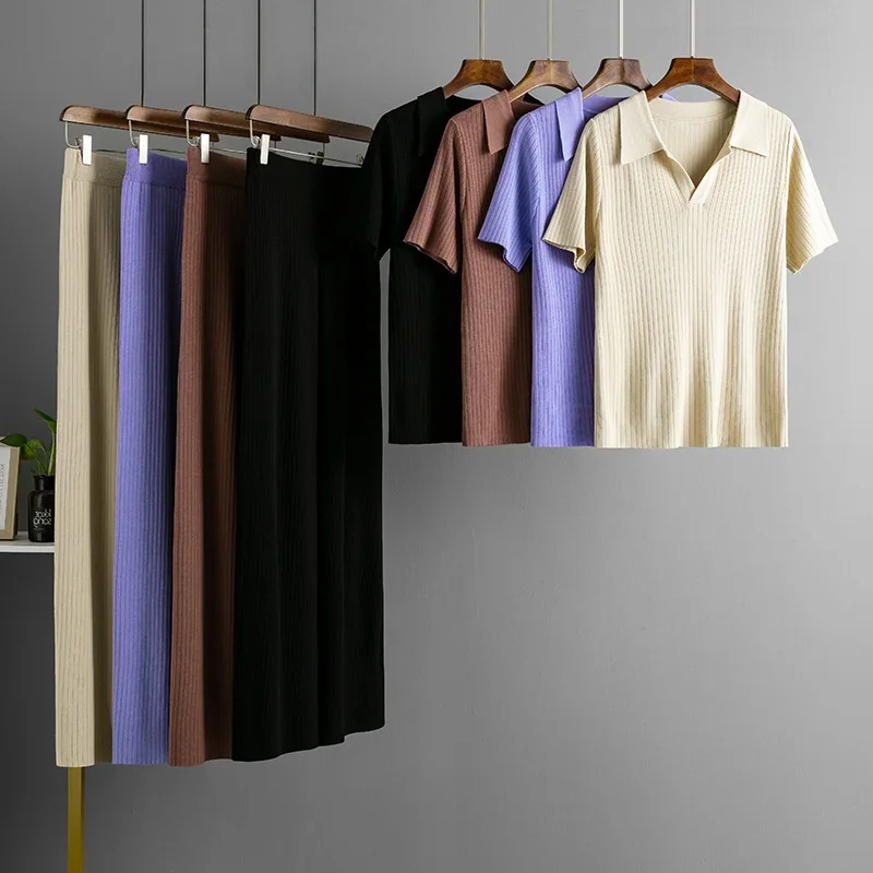 Женский комплект поло YEMOGGY, пуловер с коротким рукавом + тонкие Универсальные однотонные широкие брюки, вязаные модные комплекты из 2 предме...
Женский комплект поло YEMOGGY, пуловер с коротким рукавом + тонкие Универсальные однотонные широкие брюки, вязаные модные комплекты из 2 предме...