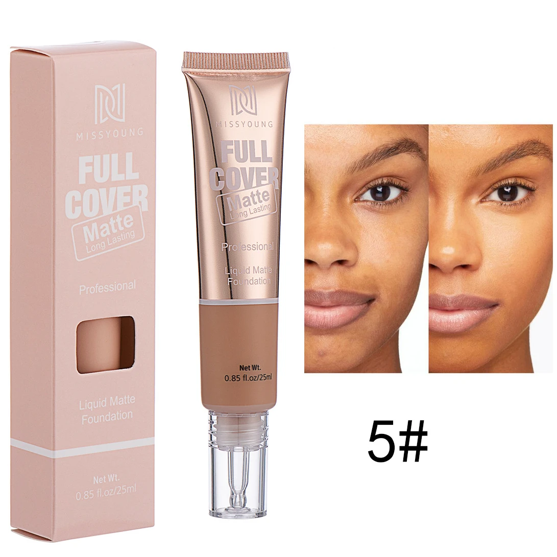 25ml Full Coverage Matte Foundation Light Concealer Brighten Face Base Tone Whitening Face Makeup Longlasting Liquid Cosmetic
25ml Full Coverage Matte Foundation Light Concealer Brighten Face Base Tone Whitening Face Makeup Longlasting Liquid Cosmetic