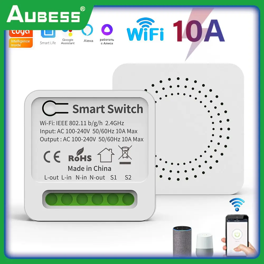 Tuya Wireless Switch Diy Smart Home Mini Breaker Module 10a 16a Support 2-way Control Wifi Switches
Tuya Wireless Switch Diy Smart Home Mini Breaker Module 10a 16a Support 2-way Control Wifi Switches