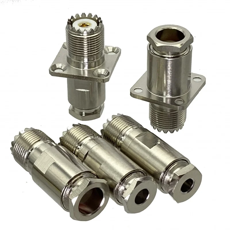 Connector UHF SO239 Female Jack Clamp RG58 RG142 / RG8X /RG5 RG6 / RG8 Straight & 4 Holes Flange RF Adapter Coaxial Wire 1Pcs
Connector UHF SO239 Female Jack Clamp RG58 RG142 / RG8X /RG5 RG6 / RG8 Straight & 4 Holes Flange RF Adapter Coaxial Wire 1Pcs