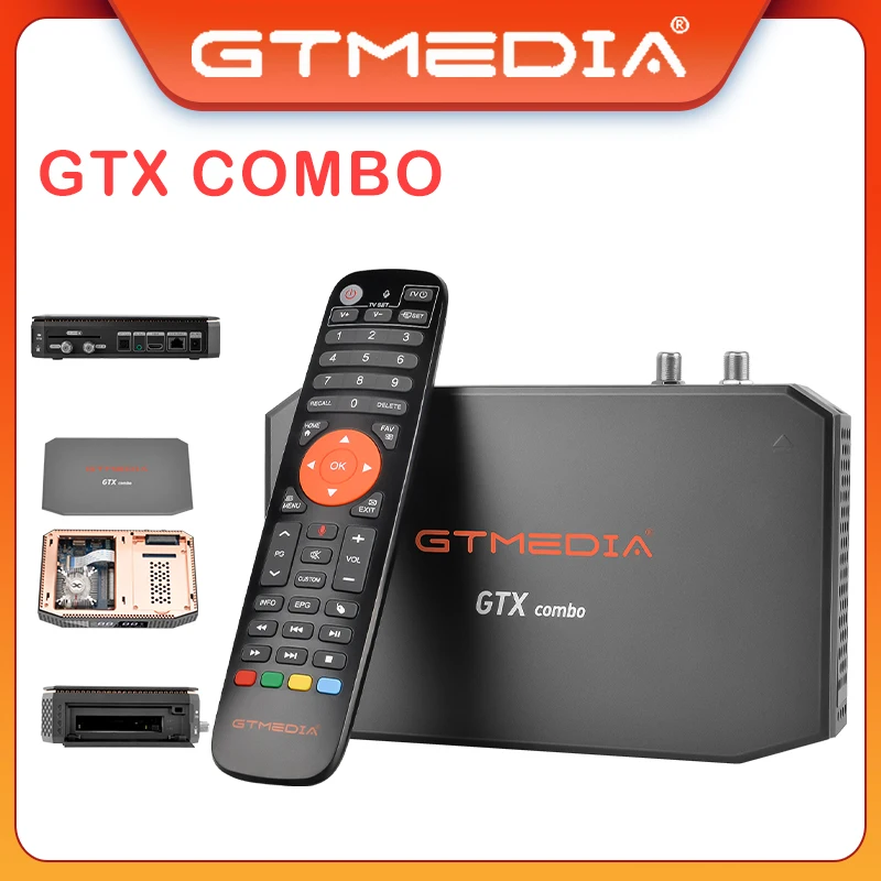 

GTMEDIA GTX COMBO 8K 4K H.256 UHD Android 9.0 Satellite Tv Box DVB-S2/T2/C 2G+32G, Satellite Receiver Support CI+ CI Plus Card