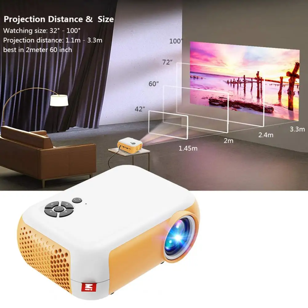 600-800 Lumens Excellent 100 Inch Screen Home Projector LED Movie Projector Portable for Tablet
600-800 Lumens Excellent 100 Inch Screen Home Projector LED Movie Projector Portable for Tablet