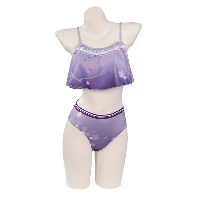 Game Genshin Impact Raiden Shogun Beelzebul Lovely Jumpsuits Bikini Sexy Swimsuit Swimwear Summer Cosplay Costume Women Femal
Game Genshin Impact Raiden Shogun Beelzebul Lovely Jumpsuits Bikini Sexy Swimsuit Swimwear Summer Cosplay Costume Women Femal