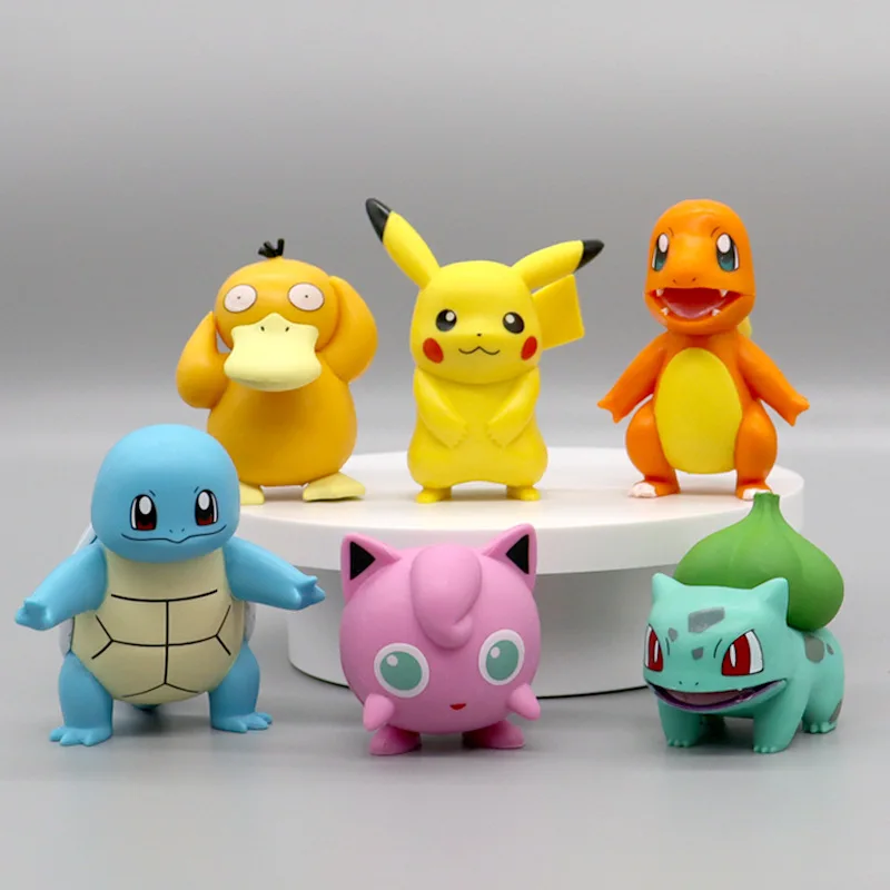 6Pcs/Set Pokemon Pikachu Anime Figures Toy Charmander Psyduck Squirtle Jigglypuff Bulbasaur Model toy Kids Gifts
6Pcs/Set Pokemon Pikachu Anime Figures Toy Charmander Psyduck Squirtle Jigglypuff Bulbasaur Model toy Kids Gifts
