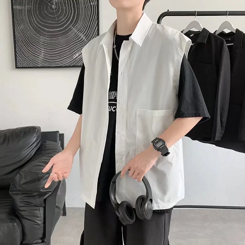 Sleeveless Vests For Men Casual Top 2023 New Cardigan Korean Version of The Shoulders Section Sleeveless Jacket Male
Sleeveless Vests For Men Casual Top 2023 New Cardigan Korean Version of The Shoulders Section Sleeveless Jacket Male