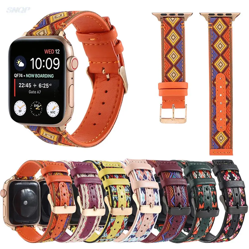 Ремешок из натуральной кожи для Apple Watch Band 6 SE 44 мм 40 мм 42 мм 38 мм, браслет в народном стиле для наручных часов iWatch Series 5 4 3
Ремешок из натуральной кожи для Apple Watch Band 6 SE 44 мм 40 мм 42 мм 38 мм, браслет в народном стиле для наручных часов iWatch Series 5 4 3