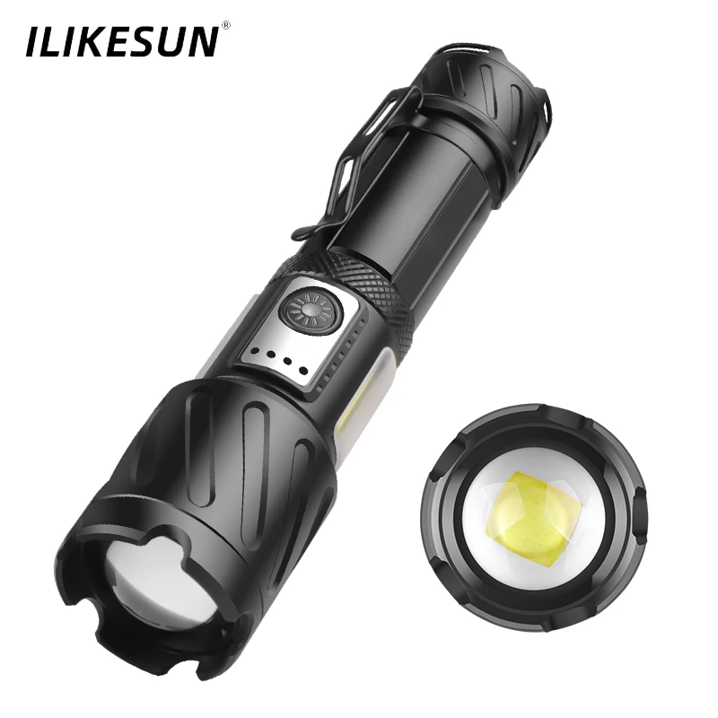 USB Rechargeable Flashlight Strong Outdoor Riding Night Fishing Super Bright Portable LED Flashlight 18650 or 26650 Battery
USB Rechargeable Flashlight Strong Outdoor Riding Night Fishing Super Bright Portable LED Flashlight 18650 or 26650 Battery