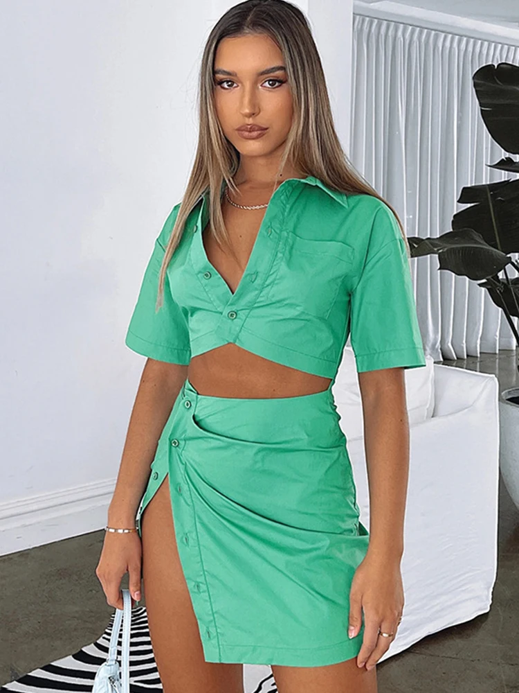 Fashion Sexy Button Dress Women Solid Short Sleeve Sheath Dresses Female Elegant Streetwear Dress Vestidos Robe 2022 Spring New
Fashion Sexy Button Dress Women Solid Short Sleeve Sheath Dresses Female Elegant Streetwear Dress Vestidos Robe 2022 Spring New