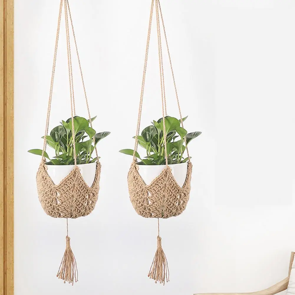 Fashion Flower Pot Hanger Attractive Flower Pot Holder Multifunctional Hand-knitted Flowerpot Net Plant Hanger Decorate
Fashion Flower Pot Hanger Attractive Flower Pot Holder Multifunctional Hand-knitted Flowerpot Net Plant Hanger Decorate
