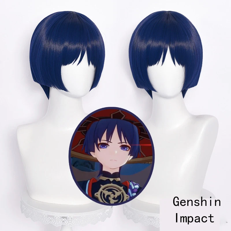 Парик для косплея аниме Genshin Impact Scaramouche, 30 см, синий, фиолетовый, черный, термостойкий синтетический парик для косплея
Парик для косплея аниме Genshin Impact Scaramouche, 30 см, синий, фиолетовый, черный, термостойкий синтетический парик для косплея