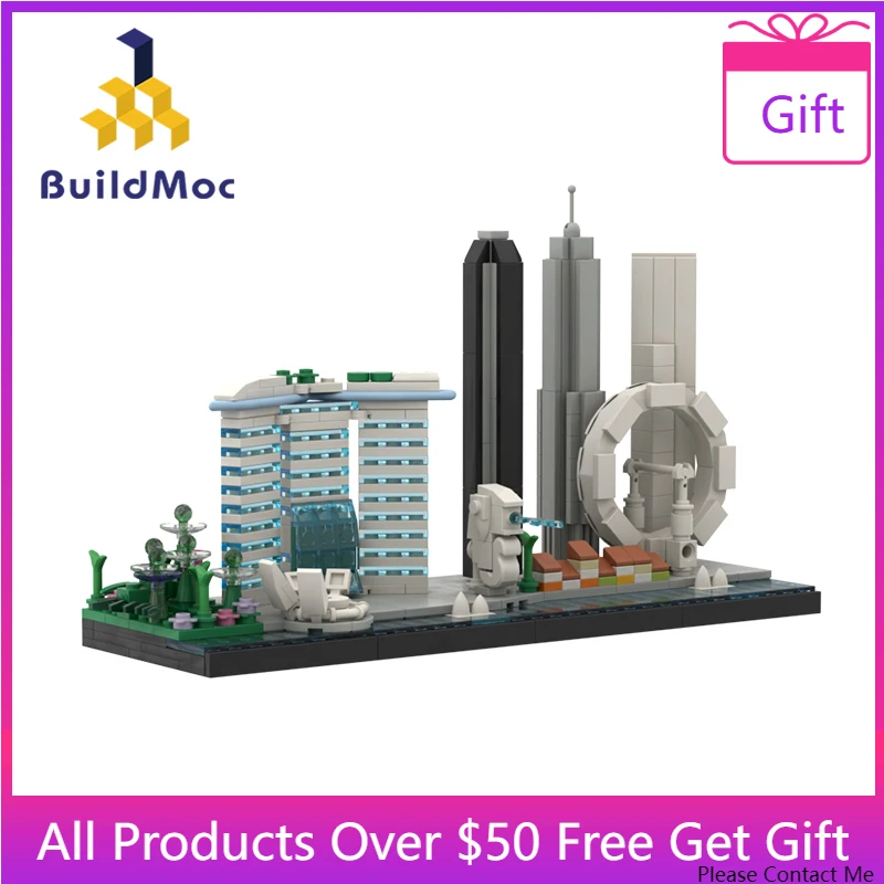 MOC Sunset Cityscape Singapore Bay Skyline Ferris Wheel Building Blocks Architecture Edifice Bricks Model Toys For Kids Gifts
MOC Sunset Cityscape Singapore Bay Skyline Ferris Wheel Building Blocks Architecture Edifice Bricks Model Toys For Kids Gifts