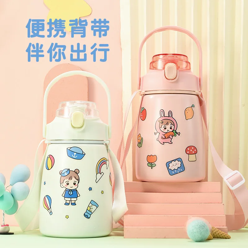 Large capacity children's heat preservation cup stainless steel cartoon bouncing water cup female big belly cup personalizedgift
Large capacity children's heat preservation cup stainless steel cartoon bouncing water cup female big belly cup personalizedgift
