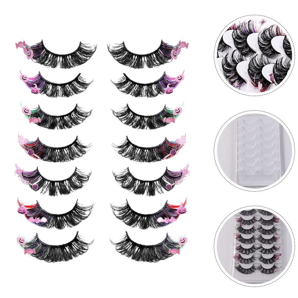 7 Pairs False Lashes Fake Eyelashes Colored Extensions Cosplay Artificial Fiber Makeup
7 Pairs False Lashes Fake Eyelashes Colored Extensions Cosplay Artificial Fiber Makeup