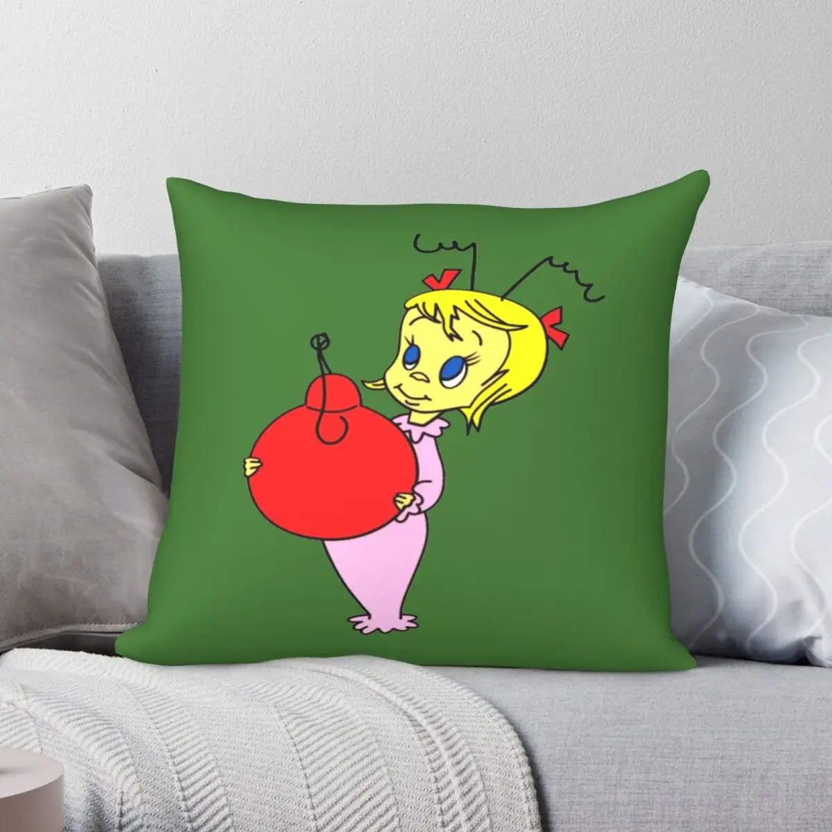 Cindy Lou Who Square Pillowcase Polyester Linen Velvet Printed Zip Decor Throw Pillow Case Room Cushion Case
Cindy Lou Who Square Pillowcase Polyester Linen Velvet Printed Zip Decor Throw Pillow Case Room Cushion Case
