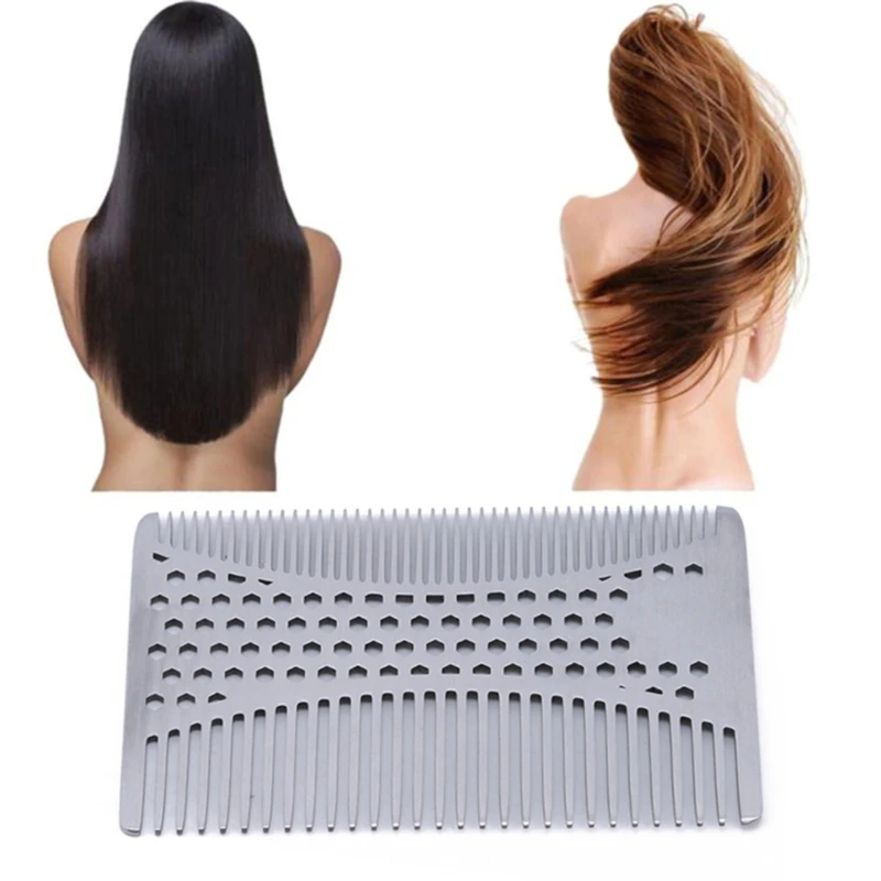 1Pcs Stainless Steel Comb Honeycomb Credit Card Size Easy To Carry Anti-static Comb Teeth Smooth Does Not Hurt The Scalp
1Pcs Stainless Steel Comb Honeycomb Credit Card Size Easy To Carry Anti-static Comb Teeth Smooth Does Not Hurt The Scalp