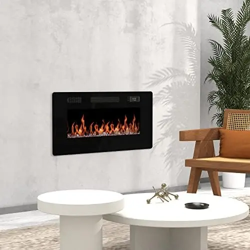 Fireplace Recessed -Thin Insert, Mounted and in- Easy Installation with Remote Control, 700W/1400W, Low Noise (Fake Fire)
Fireplace Recessed -Thin Insert, Mounted and in- Easy Installation with Remote Control, 700W/1400W, Low Noise (Fake Fire)