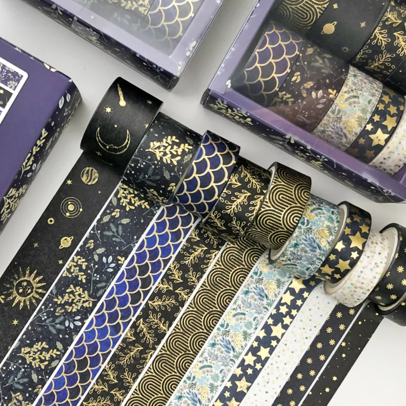 10 Pcs Black Gold Vintage Washi Tape Sets Sakura Masking Adhesive Tape Decorative Diary Stationery Sticker for Diy Scrapbook
10 Pcs Black Gold Vintage Washi Tape Sets Sakura Masking Adhesive Tape Decorative Diary Stationery Sticker for Diy Scrapbook