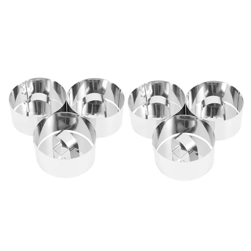 6Pcs Stainless Steel Cake Rings, Mousse Cake Molds And Pastry Baking Ring,Food Ring Mould Dessert Rings Set For Baking
6Pcs Stainless Steel Cake Rings, Mousse Cake Molds And Pastry Baking Ring,Food Ring Mould Dessert Rings Set For Baking