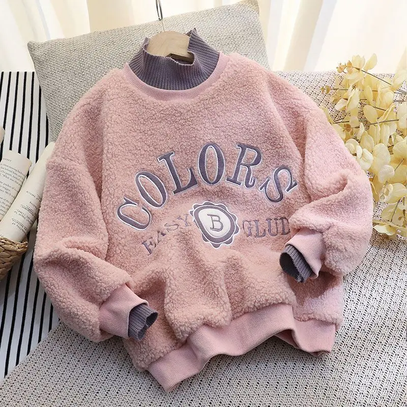 Girls' Sweater Fleece-Lined Thickened Autumn and Winter Big Children's Western Style Furry Girl Undershirt
Girls' Sweater Fleece-Lined Thickened Autumn and Winter Big Children's Western Style Furry Girl Undershirt